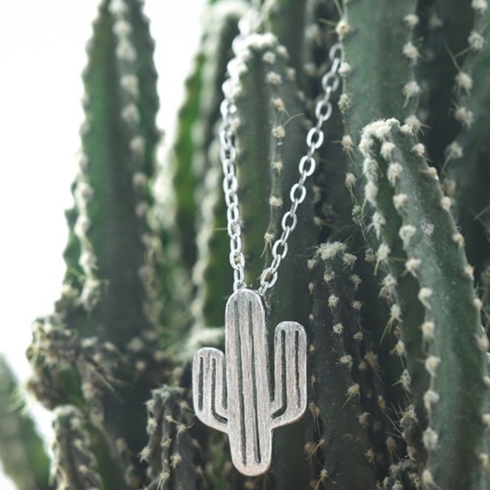 Cactus Pendant Necklace